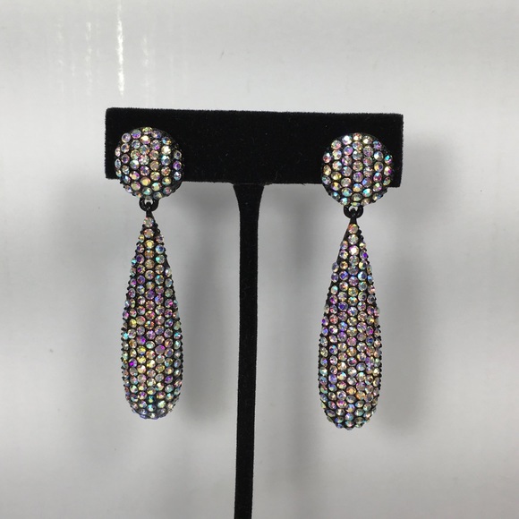 Jewelry - Iridescent Bling Prom Wedding Rhinestone Earrings
